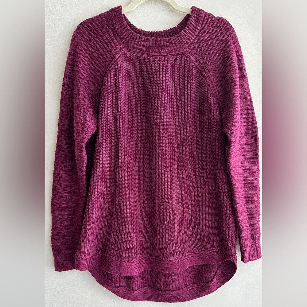 RDI Berry/Purple/Maroon Oversized Knit Cozy Sweater, Leggings Sweater, Size XL